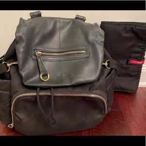 Skip Hop Faux Leather Backpack Diaper Bag